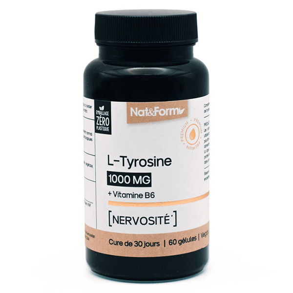 L-Tyrosine + Vitamine B6 nervosité 60 gélules 3