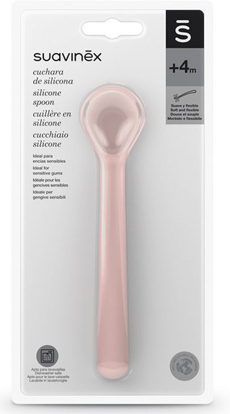 Suavinex Cuchara silicona +4m Rosa