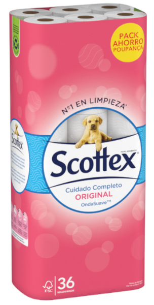 Scottex Papel Higiénico Original 36 Unidades