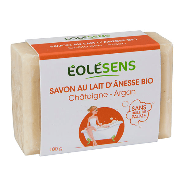 Savon au Lait d'Anesse Bio Châtaigne et Argan 100g