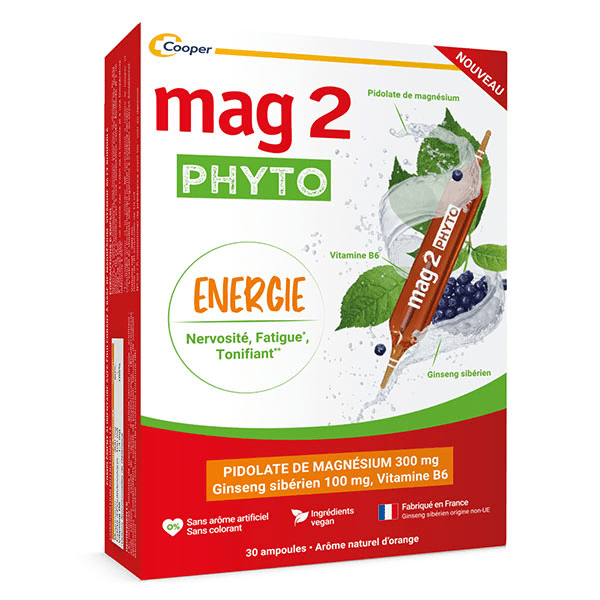 Mag2 Phyto Energie Complément Alimentaire Magnésium Nervosité Fatigue 30 Ampoules 2