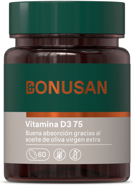 Bonusan Vitamina D3 75 mcg/3000 UI 60 Cápsulas