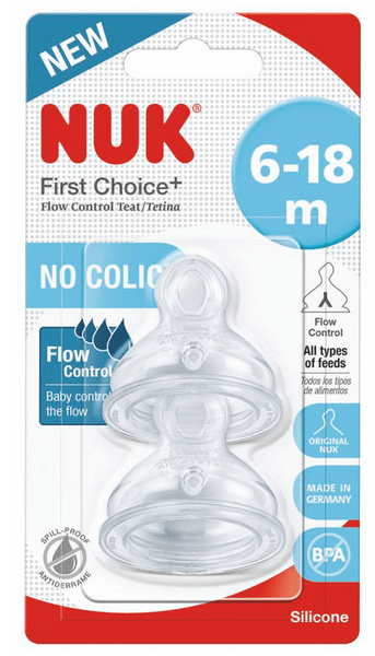 Nuk First Choice+ Tetina Anticólico Flujo Variable 6-18m 2 uds
