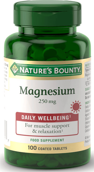 Nature's Bounty Magnesio 250 mg 100 Comprimidos Recubiertos