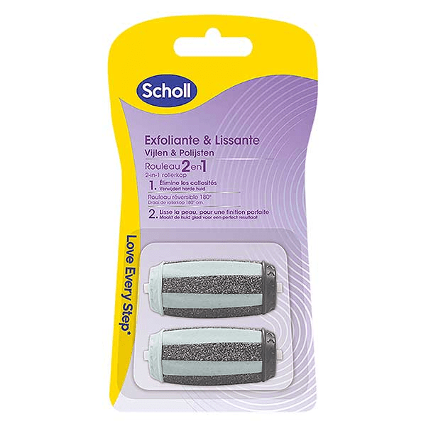 Scholl Rouleaux de Remplacement 2 en 1 Exfoliant & Lissant pour Râpe Electrique 3