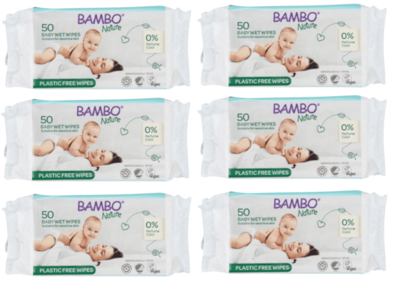 Bambo Nature Toallitas Plastic Free 6x50 uds