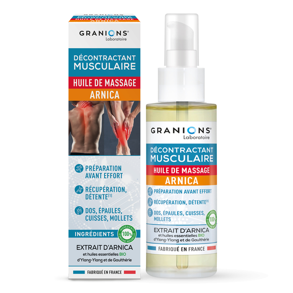 Granions Huile de Massage Arnica - Décontractant Musculaire - 100 mL