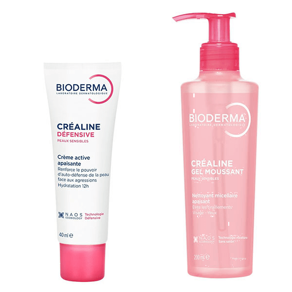 Crealine Duo Peau Sensible Gel moussant 200ml + Crème visage 40ml