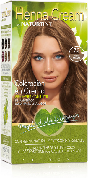 Naturtint Henna Cream Tinte Semipermanente 7.3 - Rubio Dorado 110 ml