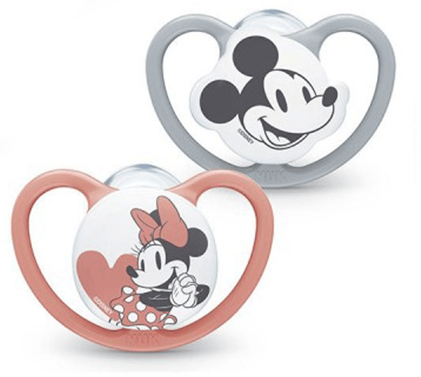 Nuk Space Chupete Mickey Silicona Rojo 6-18m