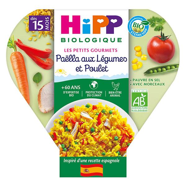 Bio Les Petits Gourmets Assiette Paëlla aux Légumes et Poulet +15m Bio 250g 2