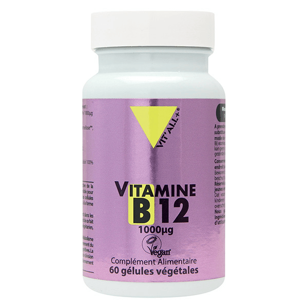 Vitamine B12 forme active 1000μg certifiée VEGAN 60 gélules végétales 2