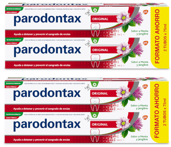 Parodontax Pasta Dientes Menta y Jengibre 4x75 ml