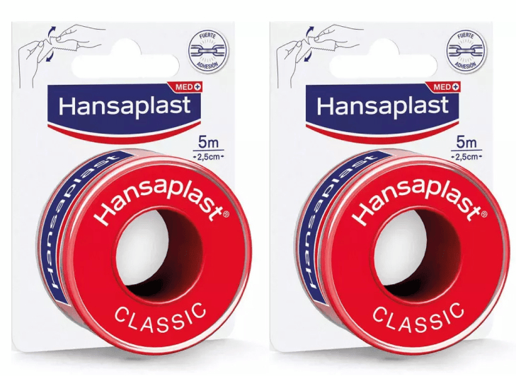 Hansaplast Esparadrapo Clásico 5m x 2,5cm 2 uds