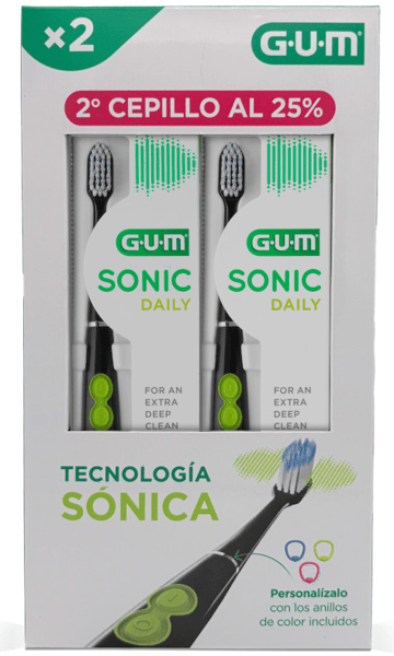 Gum Sonic Daily Cepillo Eléctrico Suave Negro (2ª ud 25% Dto)