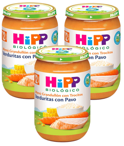 HiPP Tarrito de Verduritas con Pavo BIO +12m 3x220 gr