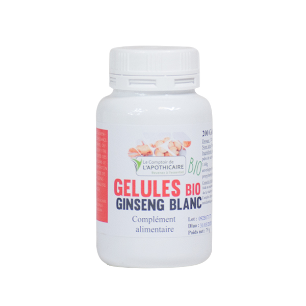 Gélules Ginseng Blanc Bio 200 gélules