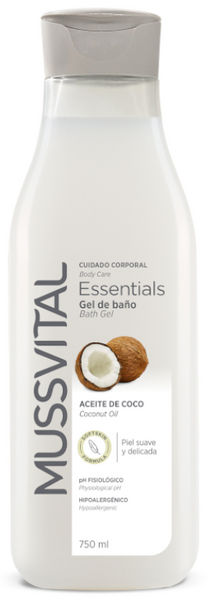 Mussvital Essentials Gel De Baño Aceite De Coco 750ml
