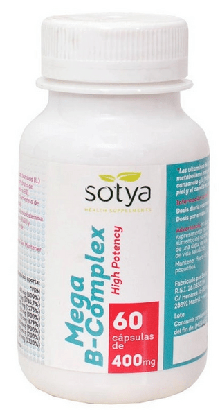 Sotya Mega B Complex High Potency 400Mg 60 Cápsulas