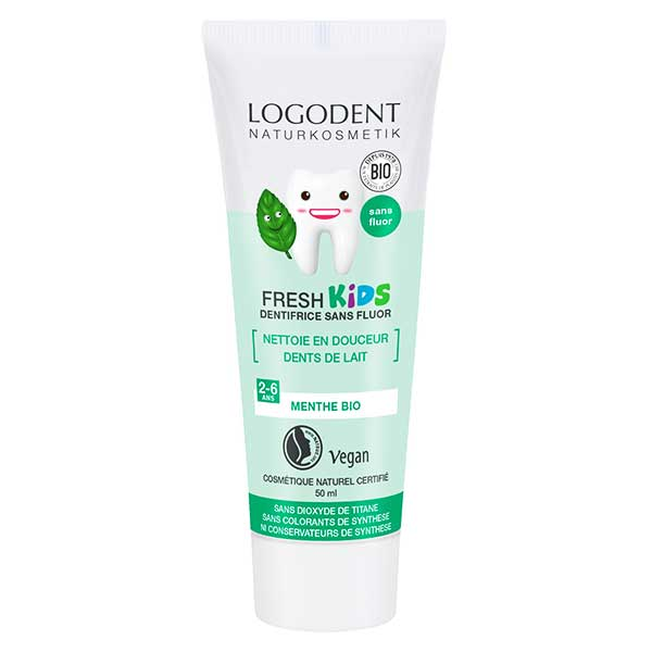 Dentifrice Gel Fresh Kids Menthe Bio Sans Fluor 50ml