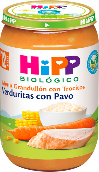 HiPP Tarrito De Verduritas Con Pavo +12m BIO 220 Gr