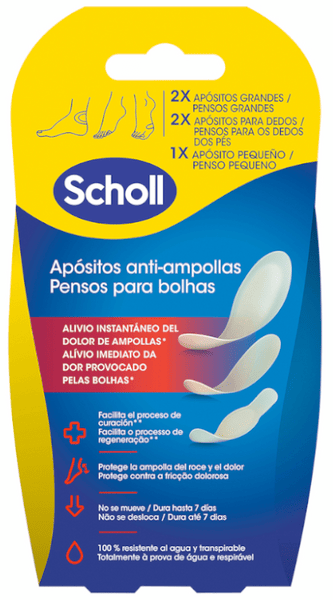 Scholl Apósitos Ampollas en Pies Formato Múltiple 5 uds