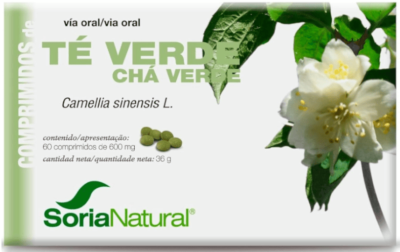 Soria Natural  Té Verde 60 Comprimidos de 600 mg