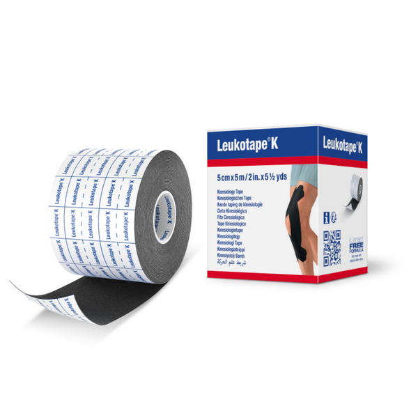 Leukotape K, Color Negro, 5 Cm X 5 Cm