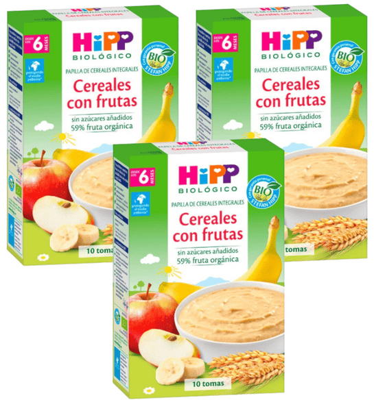 HiPP Cereales con Frutas BIO +6m 3x250 gr