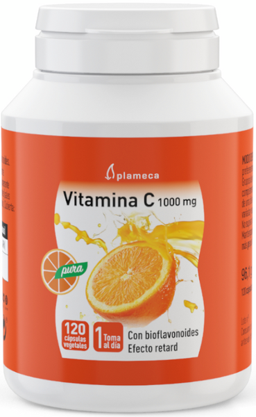 Plameca Vitamina C Pura 1000 Mg 120 Cápsulas Vegetales