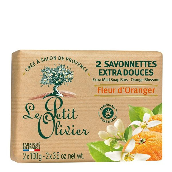 - 2 Savonnettes Extra Douces - Fleur d'Oranger 2 x 100g