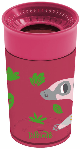 Dr Brown's Vaso de Aprendizaje 360 sin Boquilla y sin Asas Rojo 300 ml
