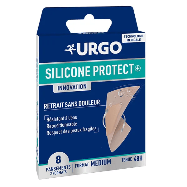 Silicone Protect+ Boite de 8 pansements Médium 2
