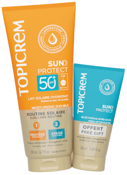 Topicrem Sun Protect Spf50+ 200 Ml + After Sun 50 Ml Pack 2 Pz - Imagen 3