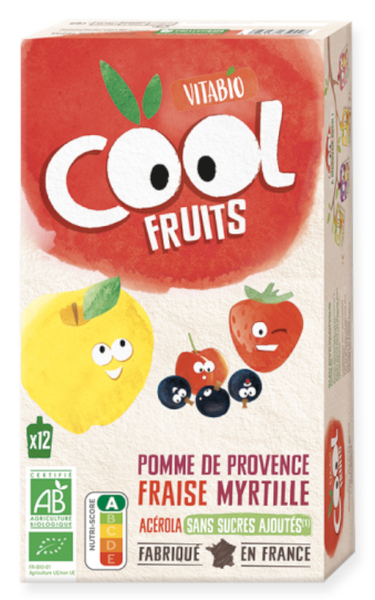 Vitabio Cool Fruits Manzana, Fresa Y Arándanos 12x90 Gr