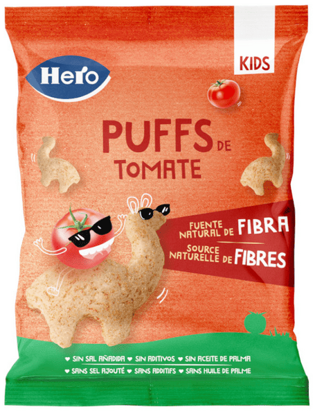 Hero Kids Puffs Snack en Forma de Llama Sabor Pizza 12 gr