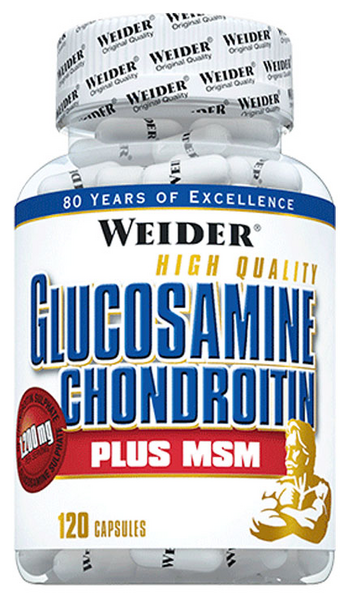 Weider Glucosamina Condroitina+MSM 120 Cápsulas