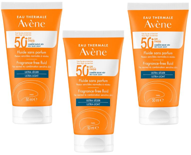 Imagen de Avène Solar Fluido SPF50+ 3x50 ml en OfertitasTOP
