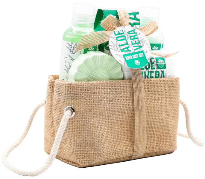 Becasan Nature Cesta de Arpillera de Aloe Vera