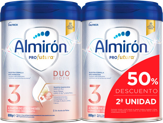 Almirón Duobiotik Profutura 3 Duplo 2x800gr (2ª Ud 50% Dto.)