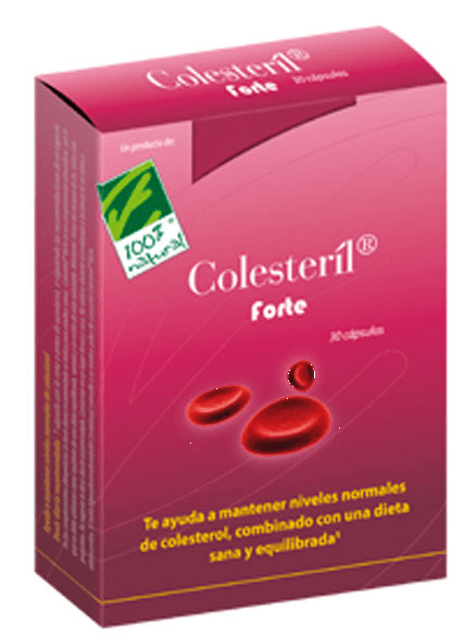 100% Natural Colesteril Forte 30 Cápsulas Vegetales
