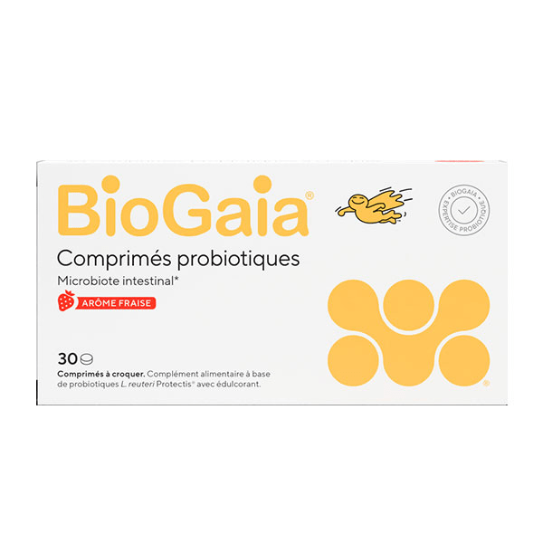 BioGaia® Probiotiques L. reuteri Protectis® - Arôme Fraise - 30 comprimés 2
