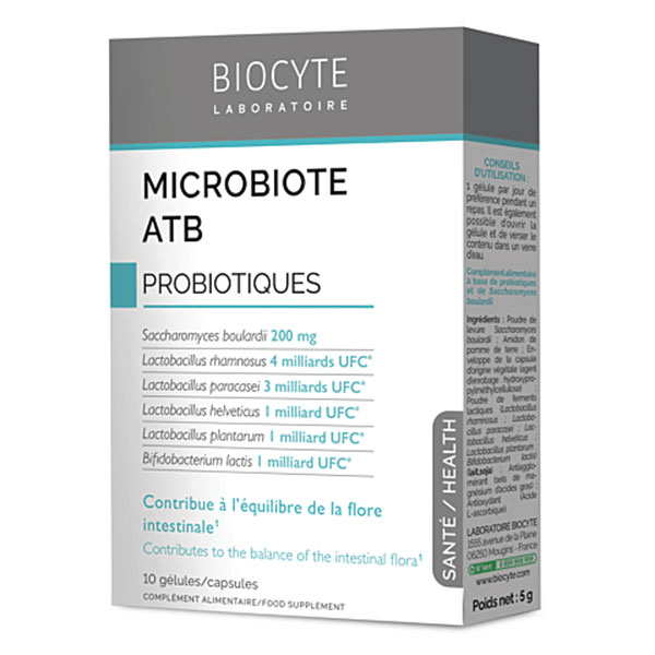 Microbiote ATB Probiotiques Equilibre Flore Intestinale 10 gélules 2