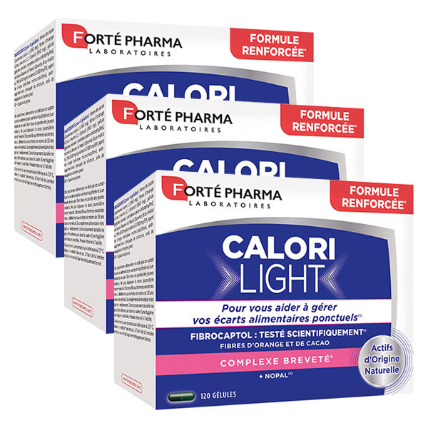 Forté Pharma CaloriLight Capteur de Graisses Minceur Perte de Poids - 120 Gélules - Lot de 3