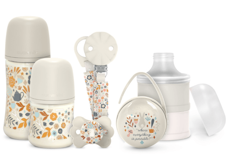 Suavinex Wonderland Set Biberones + Chupete + Dosificador + Portachupetes + Chupetero Beige