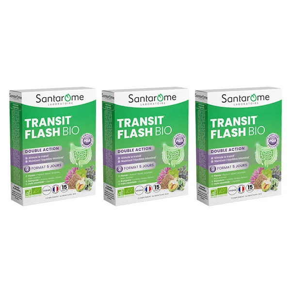 Santarome Transit Flash Bio Lot de 3 x 15 comprimés