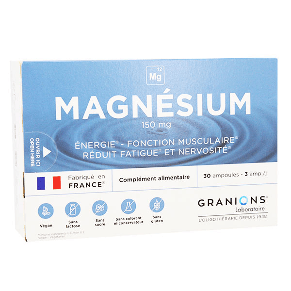 Granions Oligo Magnésium 150mg 30 ampoules 2