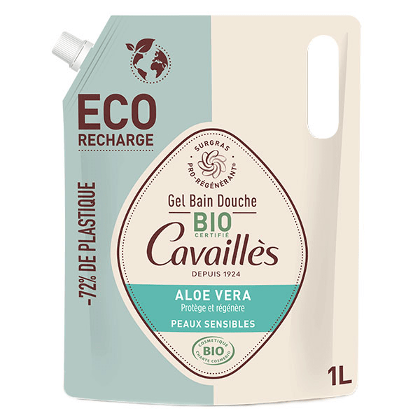 Rogé Cavaillès Gel Bain Douche Surgras Aloé Vera Éco-Recharge Bio 1L 6