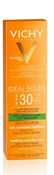 Vichy Ideal Soleil Anti-Imperfecciones 3 en 1 SPF30 50 ml