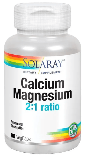 Solaray Calcio y Magnesio 90 Cápsulas Vegetales